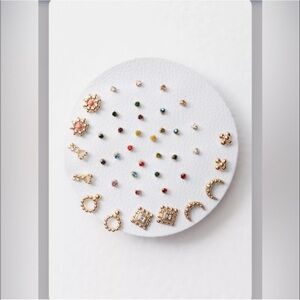 Free people Teeny tiny mega stud earrings set